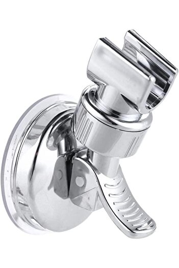 OEM Shower head holder with suction cups, 360 degree adjustable, silver, 10.5x7 cm