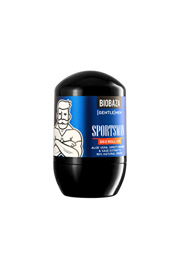 Biobazam Roll-on deodorant with aloe vera, sweet orange extract, sage, Sportsman, BIOBAZA GENTLE[MEN], 50 ml
