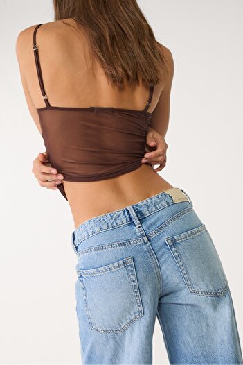 Stradivarius D91 straight fit geniş paça jean