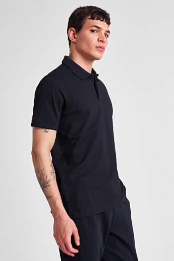 Lescon Men's Short Sleeve Polo Neck T-Shirt 25Y-1134