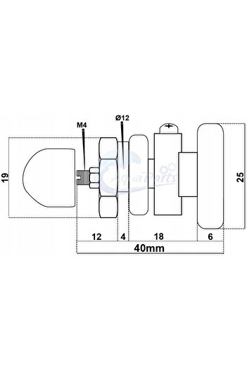 OEM Shower cabin roller, Plastic, White