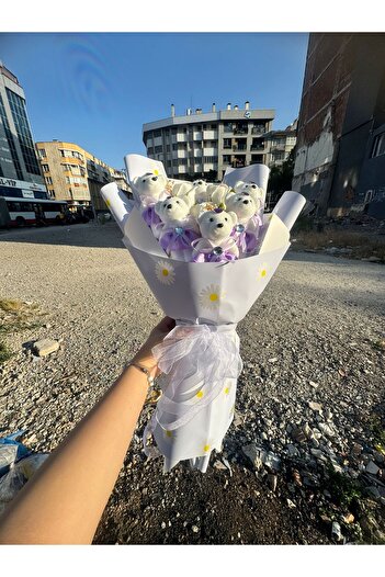 Elif peri letli ayıcık buketi