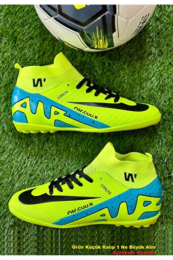 Walked Boys' Toothless Nailless Astroturf Football Sports Shoes with Flexible Throat Socks