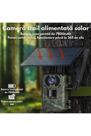 VisionHub 4G Trail Hunting Surveillance Camera, with 4MP Lens, Solar Powered