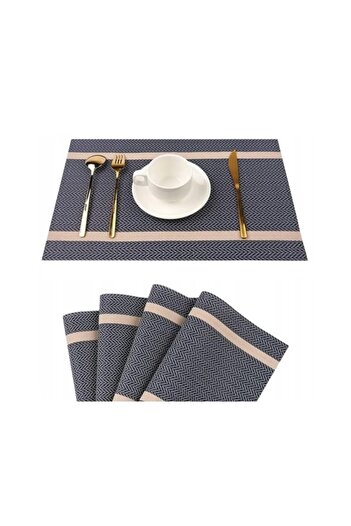 ECARLA Table mat - navy blue, waterproof, rectangular, JollyMag, MP40, 30x45 cm