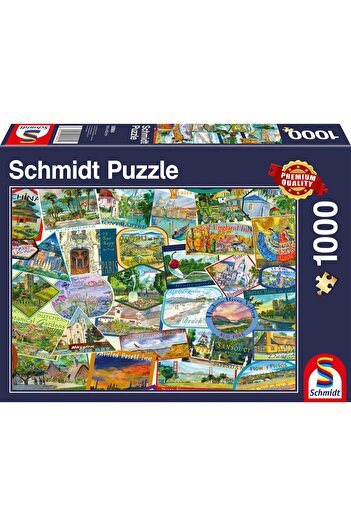 Schmidt Puzzle 1000 pieces - Travel Stickers