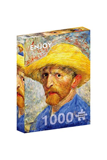 Enjoy Puzzle 1000 piese - Vincent Van Gogh: Self-portrait with a Straw Hat