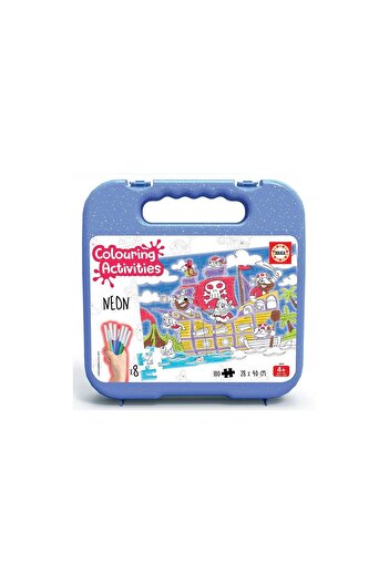 EDUCA Coloring puzzle - Pirates Colouring Puzzle, 100 pieces