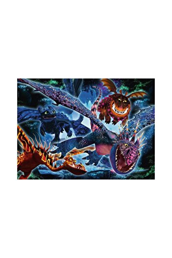 RAVENSBURGER Puzzle fosforescent - How To Train Your Dragon, 100 piese