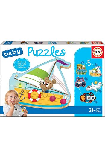 EDUCA Puzzle - 5 Baby Puzzles, 3/4/5 piese