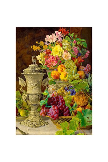 Enjoy Puzzle 1000 piese Enjoy - Ferdinand Georg Waldmuller: Still Life with Fruits
