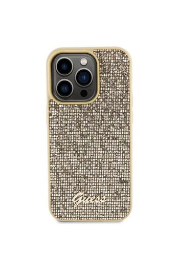 Guess Husa Square Mirror Script Logo Iphone 15 Pro Auriu