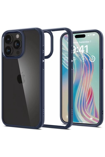 Spigen Husa Ultra Hybrid iPhone 15 Pro Navy Blue