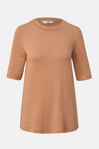 Tchibo Women Crew Neck Sort Sleeve Plain T-shirt, Light Rust