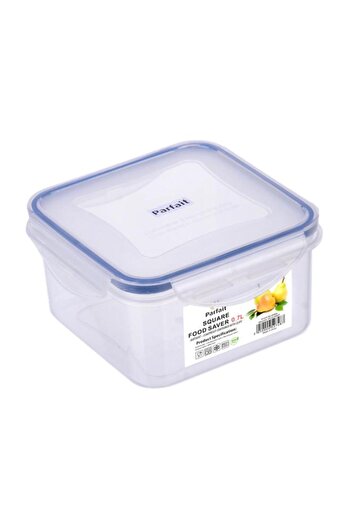Generic PARFAIT Square Airtight Leak-Proof Food Container Clear and Blue 0.7 Liter YH131306PP9