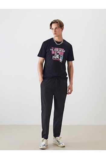 LC Waikiki Ανδρικό μπλουζάκι XSIDE Crew Neck με στάμπα χτενισμένο βαμβακερό