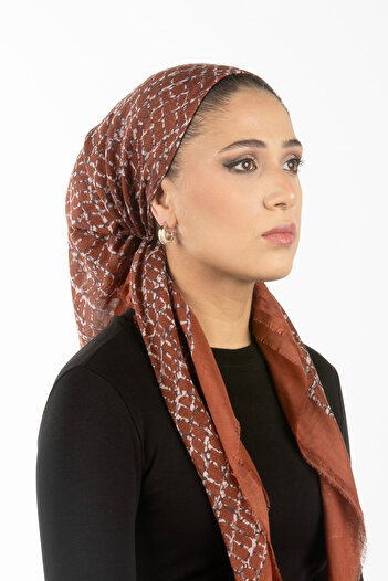 safura New Design Plug-In Bone Scarf - Patterned, Adjustable Neck Elastic, Anti-Slip Velvet Stripe