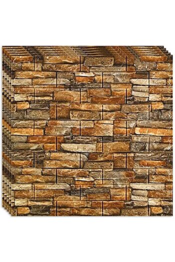 HOZRO Set 20 x Tapet 3D Self-Adhesive HOZRO, Brick Pattern, Covers 10.78 sqm, Brown