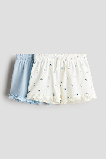 H&M 2'li Ribanalı Jarse Şort
