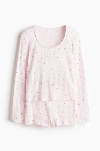 H&M Delik Desenli Pijama Takımı