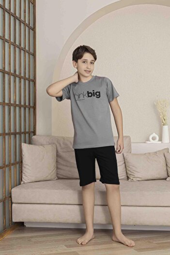 RAPAPA Boys' Bottom Top Short Sleeve Bermude Boy Shorts Suit Pajamas Suit 4006g