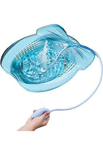 fulina Seat Bath for Toilet Seat, Bath with Necessary Postpartum Recovery, Blue, 15.4 x 14.0 x 4.7 inches
