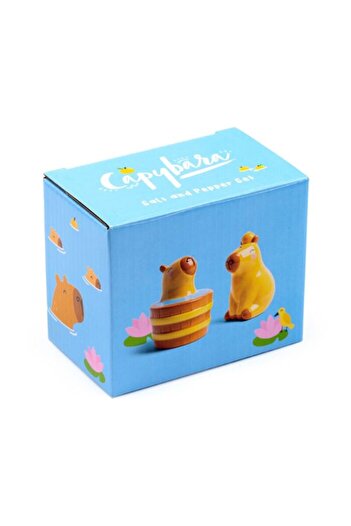 Puckator Set of 2 ceramic salt and pepper shakers in the shape of a Capybara