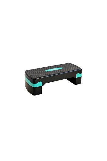 Fitli Stepper 68x28 cm, for fitness, aerobics and cardio, 3 height levels, Black-Turquoise