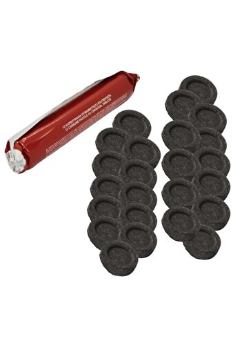 Jumbo Set 24 charcoal briquettes for grill and hookah, Quick Ignition, 24 x 3.2 cm