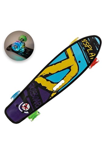 OEM Skateboard Pennyboard, Multicolor, Handle, LED, 56x14cm, Aluminum Frame