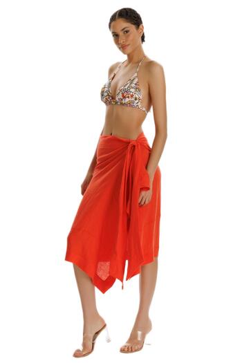 ZEKİ Zeki Orange Linen Pareo