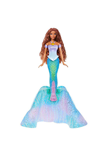 mattel Papusa de moda Disney, Mica Sirena Ariel 2 in 1 care transforma