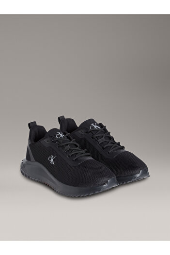 Calvin Klein Men Triple Black Eva Runner Mix Mesh Low Top Sneakers