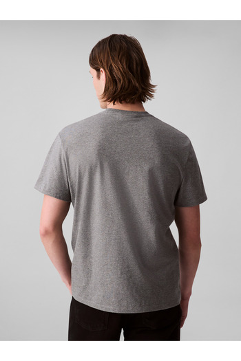 Calvin Klein Men Med Grey Htr Hero Monologo Short Sleeve T-Shirt