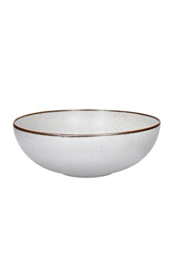 Generic Mikasa Dishwasher Safe Vitrified Ceramic Starling Bowl Cream and Brown 21cm MHSTRLNGBWL21