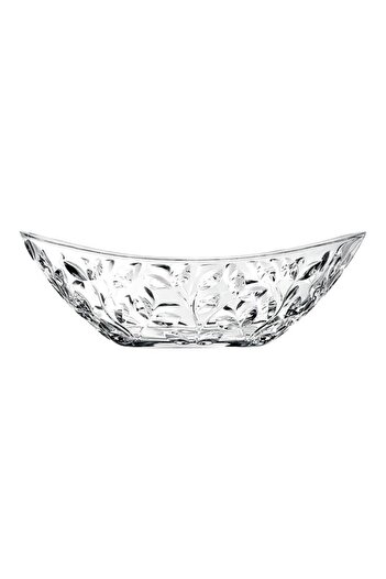 Generic RCR Laurus Avant-Garde Sophisticated Sleek Modern Stylish Crystal Glass Oval Bowl Clear