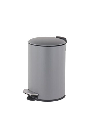 Generic HONEY BEE High-Quality and Durable Round Pedal Bin Matte Grey 12 Liter HDB-20001B