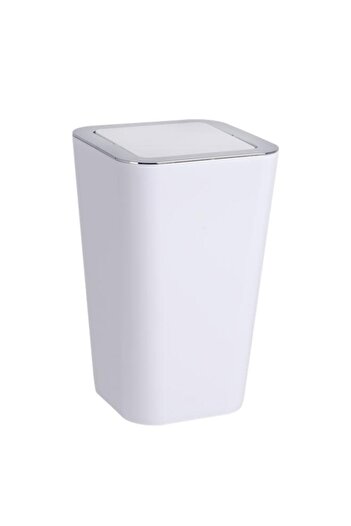 Generic Wenko Candy Durable Swing Cover Waste Bin White 6 Liter 22466100