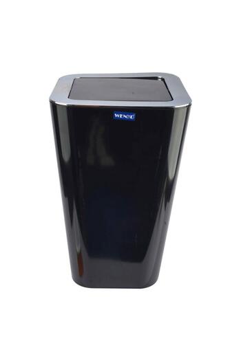 Generic Wenko Candy Durable Swing Cover Waste Bin Black 6 Liter 22474100