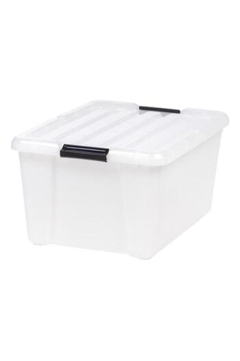 Generic IRIS Stackable Storage Box Clear 45quart