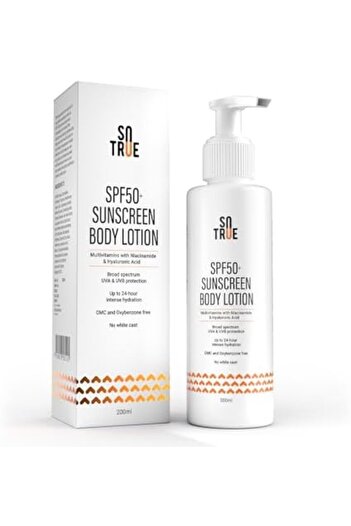 Sotrue SPF 50+ Sunscreen Body Lotion With UVA & UVB Protection, Upto 24-Hours Intense Hydration, Mul