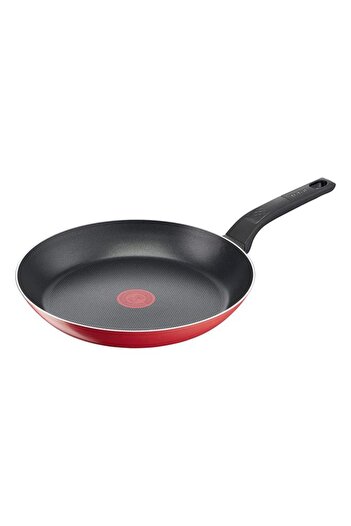 Generic Tefal Easy Clean Non Stick Fixed Handle Frying Pan Red and Black 26cm