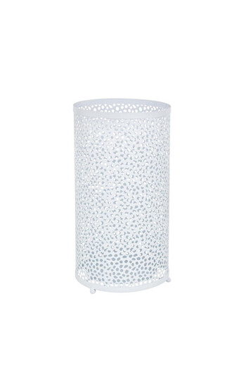 Bizzotto Metal Umbrella Stand White Hole 24x45 cm