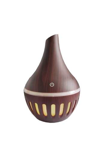 SIKS ® LED humidifier, ultrasonic, 300 ml tank, dark wood color