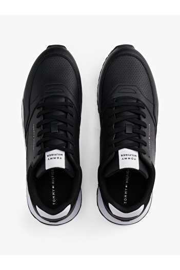 Tommy Hilfiger Tommy Hilfiger Men Black & White New Runner Eva Lth Low Top Sneakers