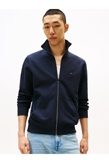 Tommy Hilfiger Tommy Hilfiger Male Desert Sky Stand-Up Collar Zip-Thru Sweatshirt
