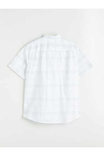LC Waikiki Regular Fit Short Sleeve Plaid Poplin Men's Shirt