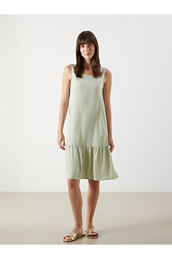 LC Waikiki Sparkling Selections from Shining Store |   Crew Neck Mini Dress
