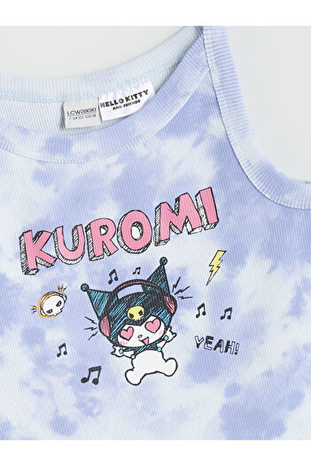 LC Waikiki Crew Neck Kuromi Printed Girl's Dress