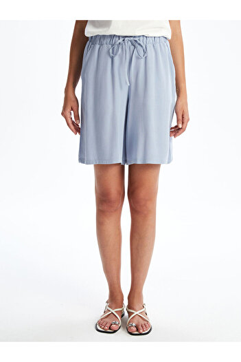 LC Waikiki Elastic Waist Linen Blended Women's Shorts